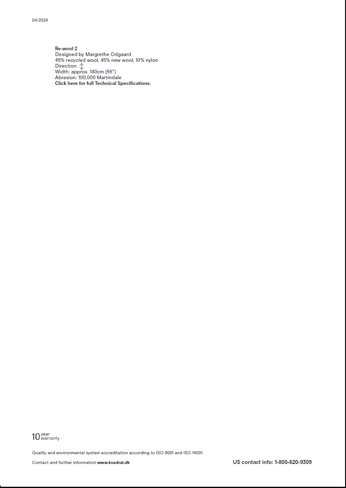 Sample Card Re-Wool 2 Kvadrat