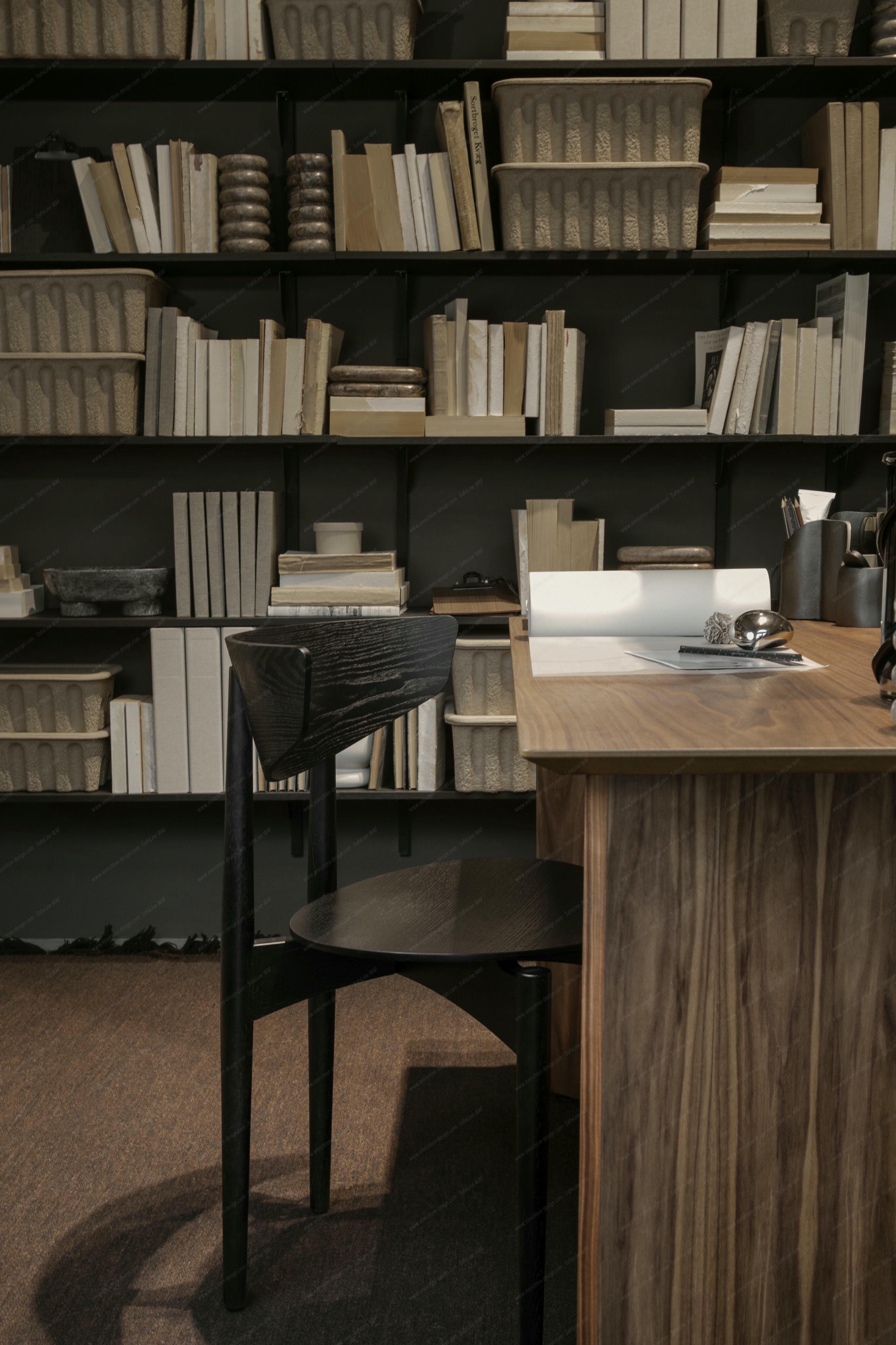 Herman Dining Chair with Wooden Frame Black Ferm Living Herman Dining Chair with Wooden Frame Black Ferm Living