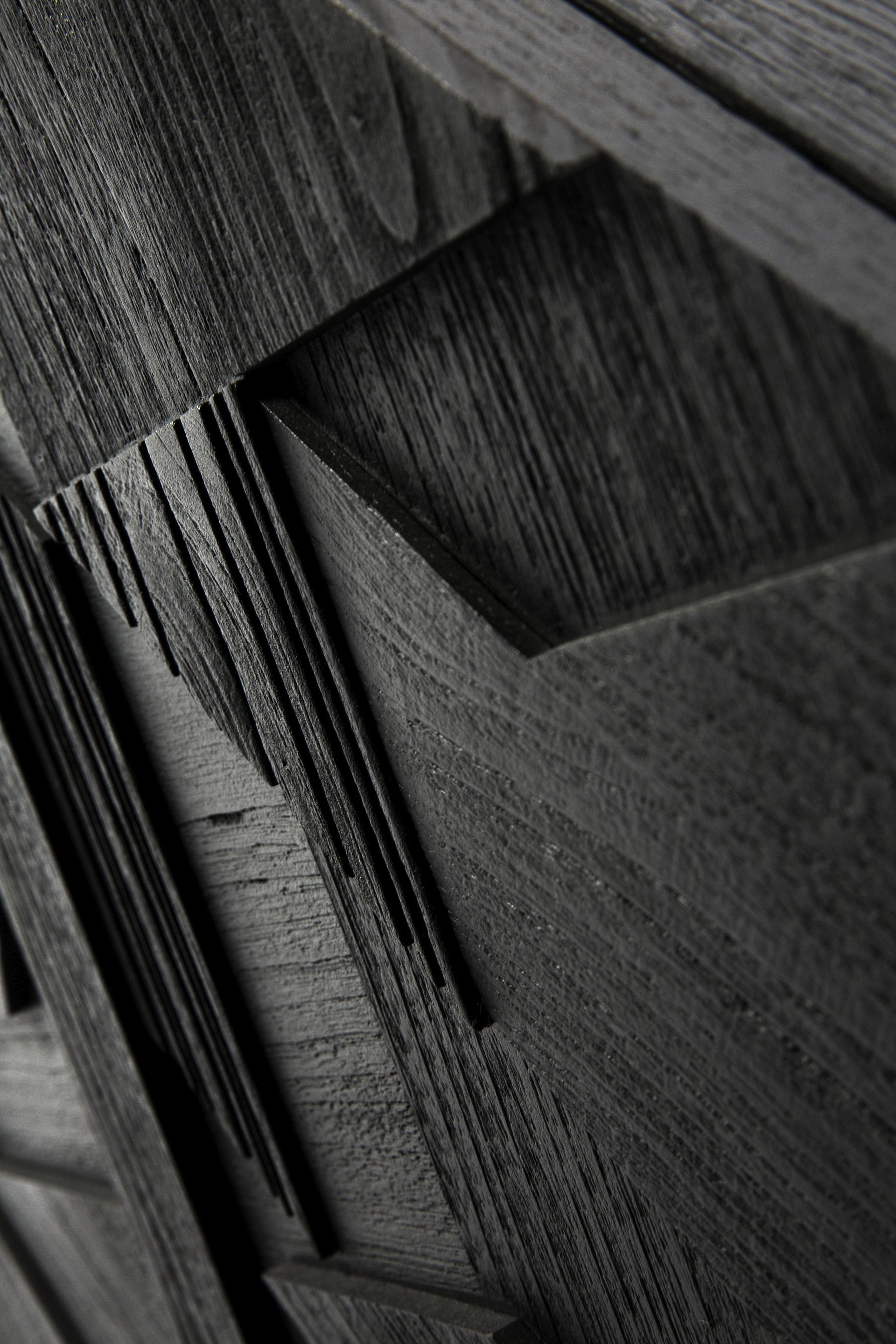 Graphic Teak Sideboard black Ethnicraft