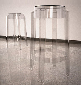 Charles Ghost Stool Set of 2 Kartell