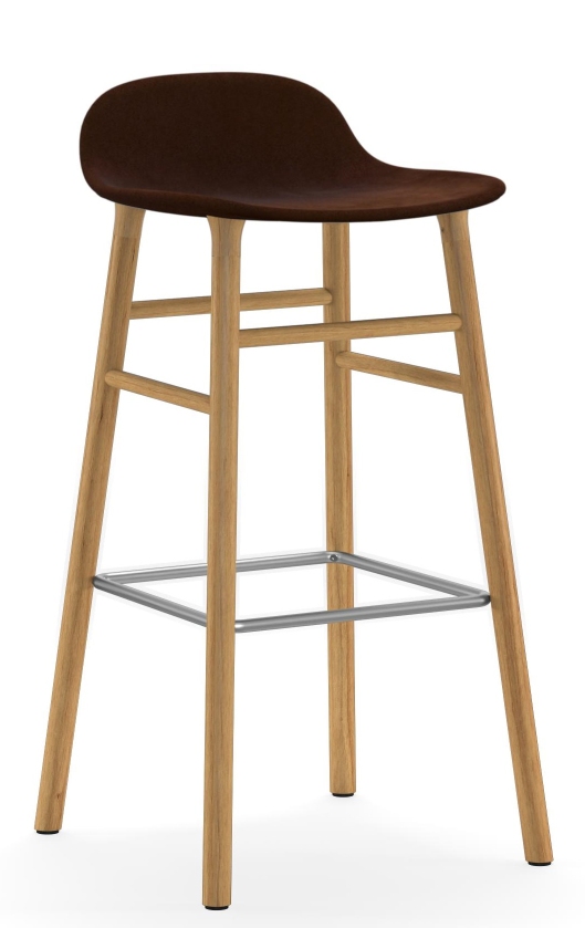 Form Barstool  H 75 cm Oak Upholstered Normann Copenhagen