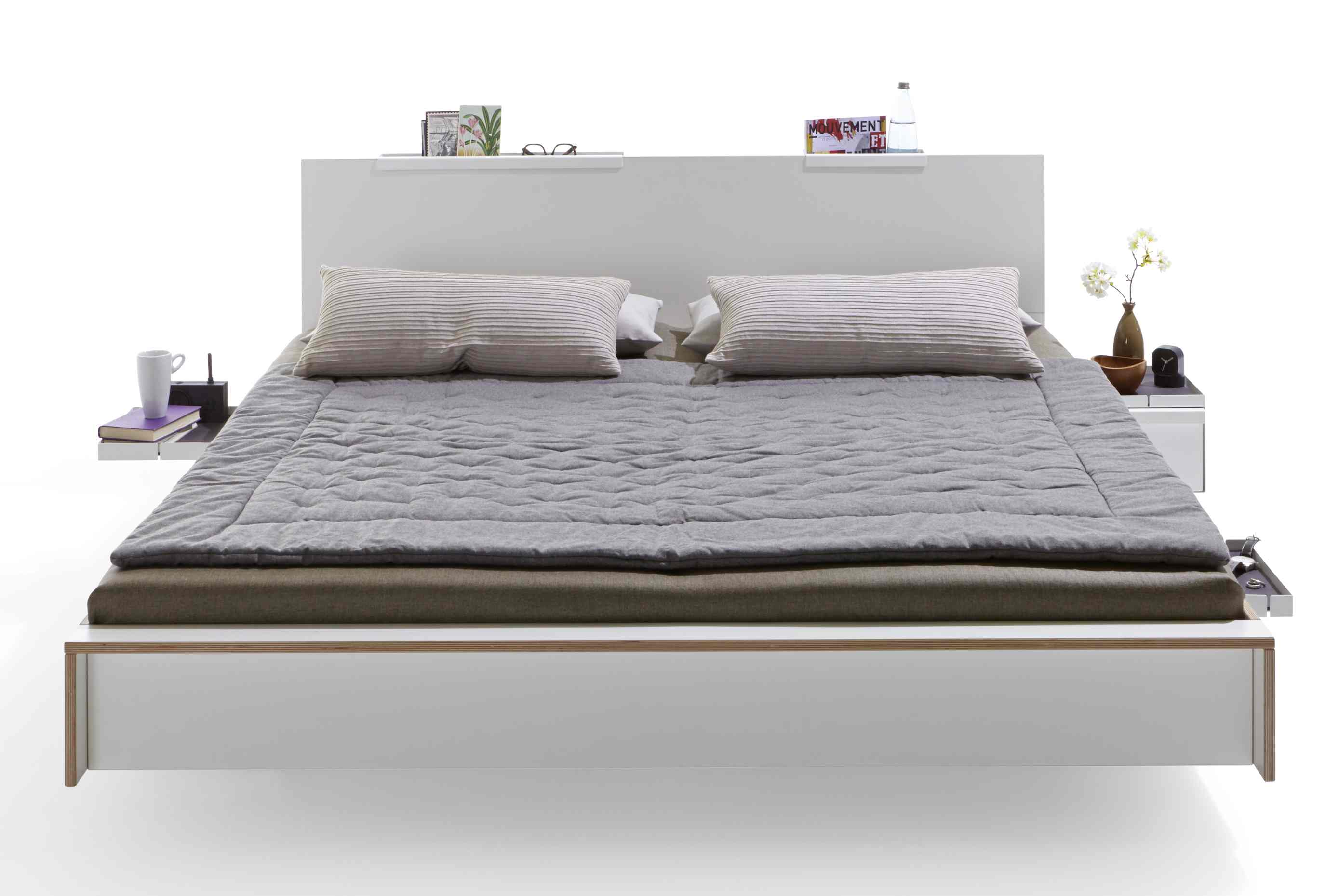 Headboard for Flai Double bed white Müller Möbelwerkstätten