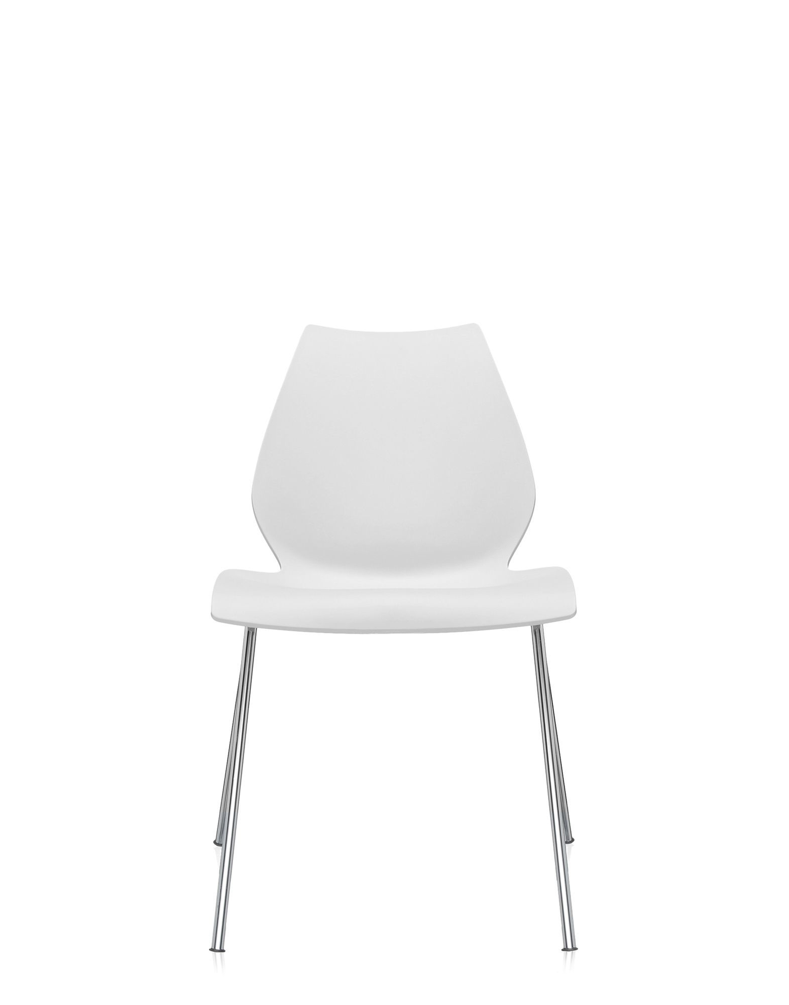 Maui Chair without Armrests Kartell zinc white