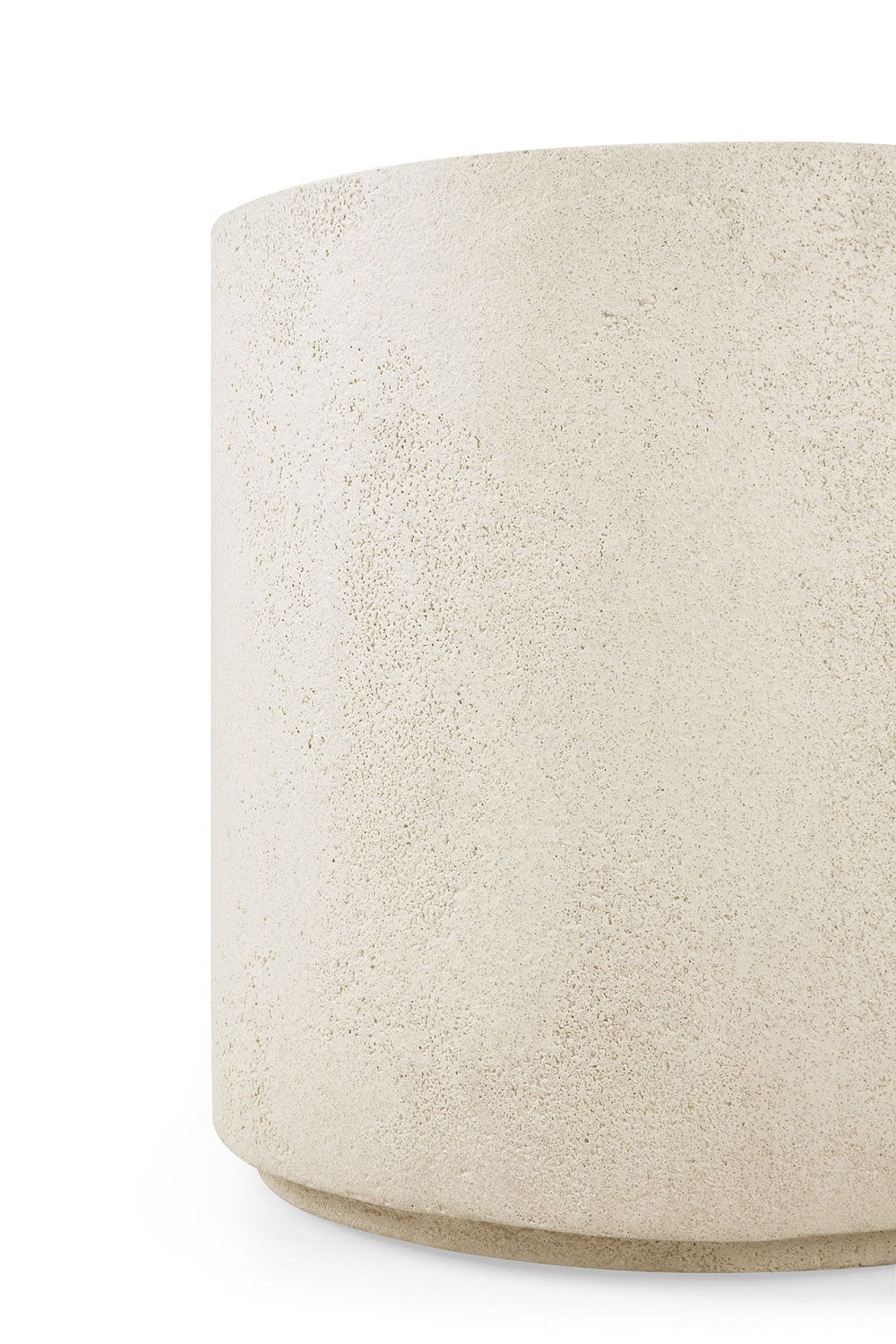 Elements Coffee Table Microcement Off White Round Ethnicraft 
