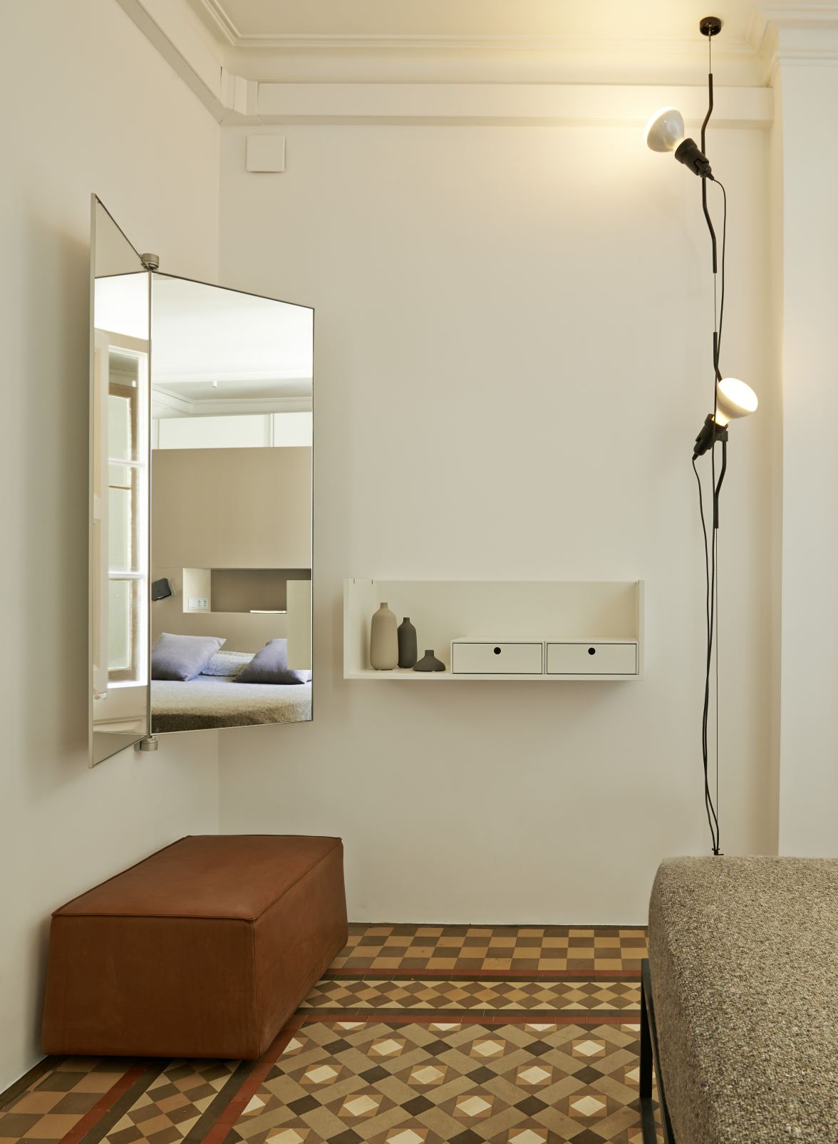 Parentesi Lamp Lamp with switch WHITE Flos SINGLE PIECE