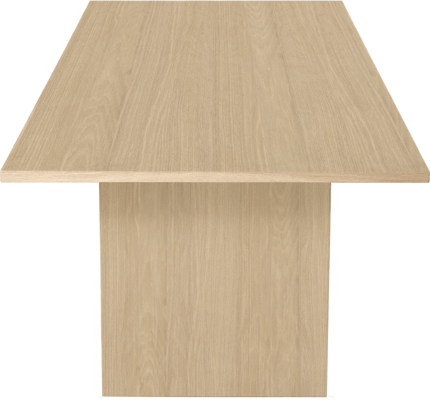 Private Dining Table Rectangular 260 Light Stained Oak Veneer Gubi