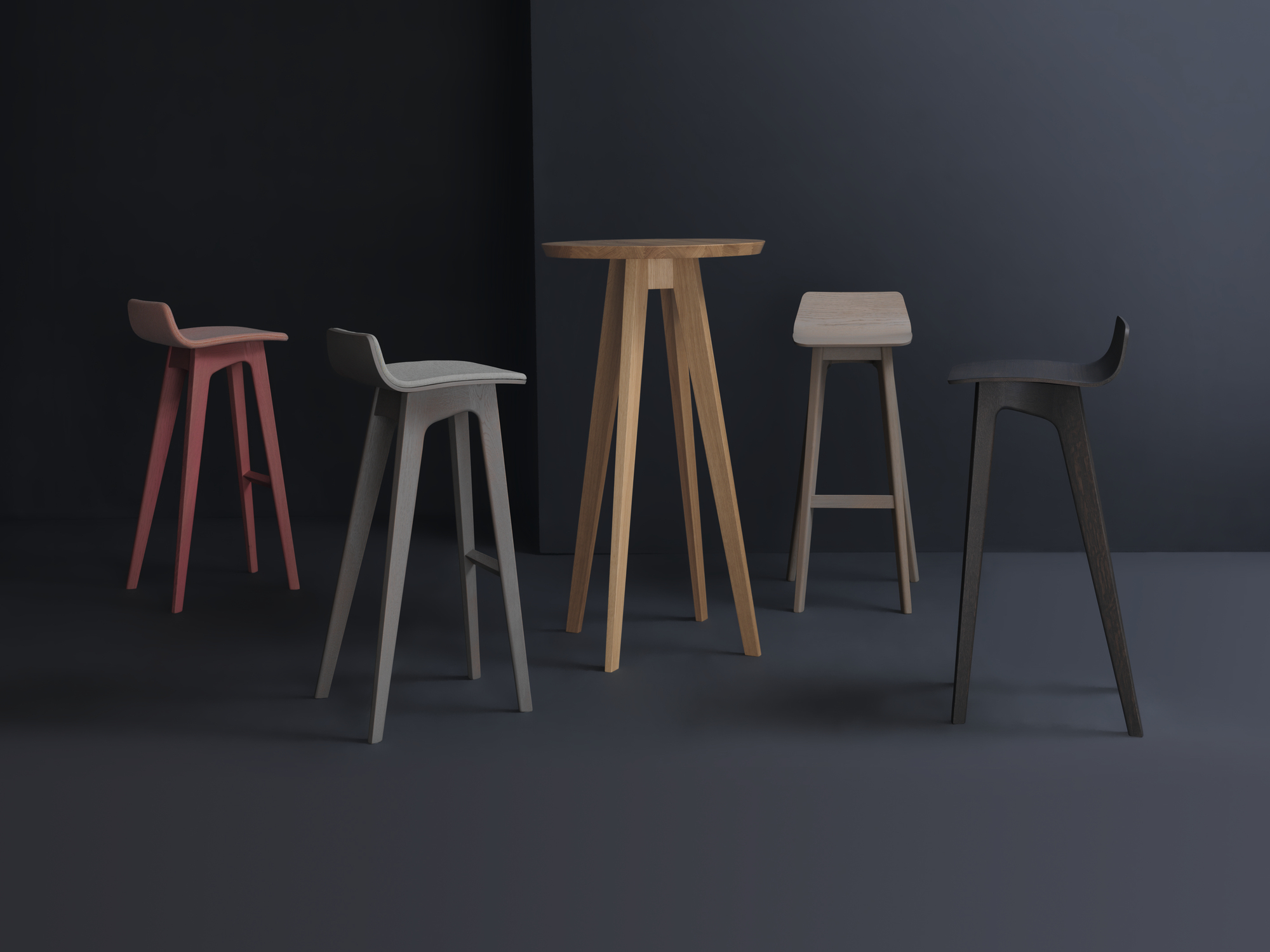 Morph Bar bar stool seat height 80 oak Zeitraum