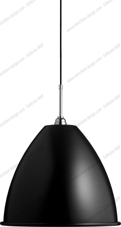 Bestlite Pendelleuchte BL9 in Schwarz und Chrom von Gubi, moderne Hängelampe für Wohnräume.