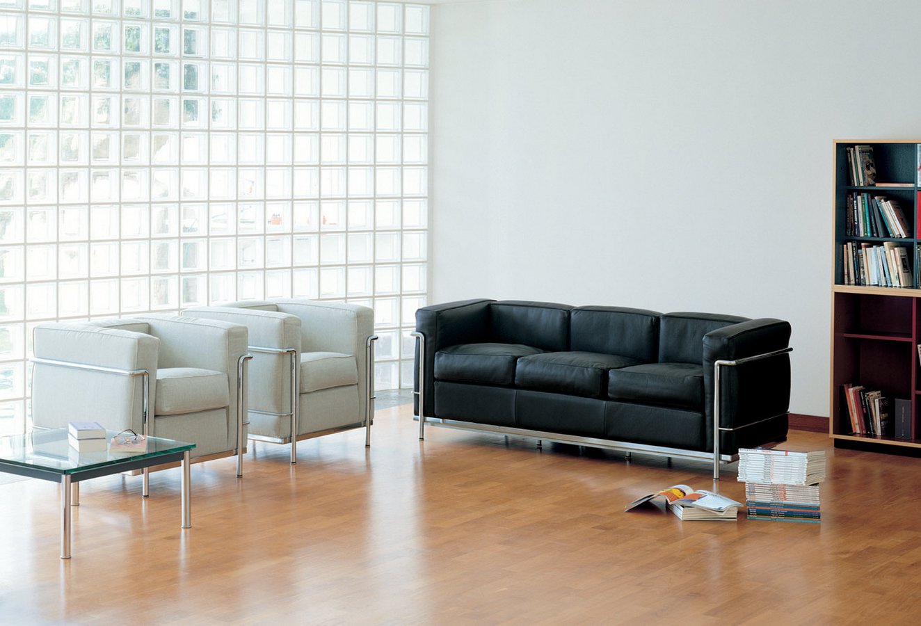 2 Fauteuil Grand Confort Petit Modèle Trois Places Three-Seater Sofa Cassina