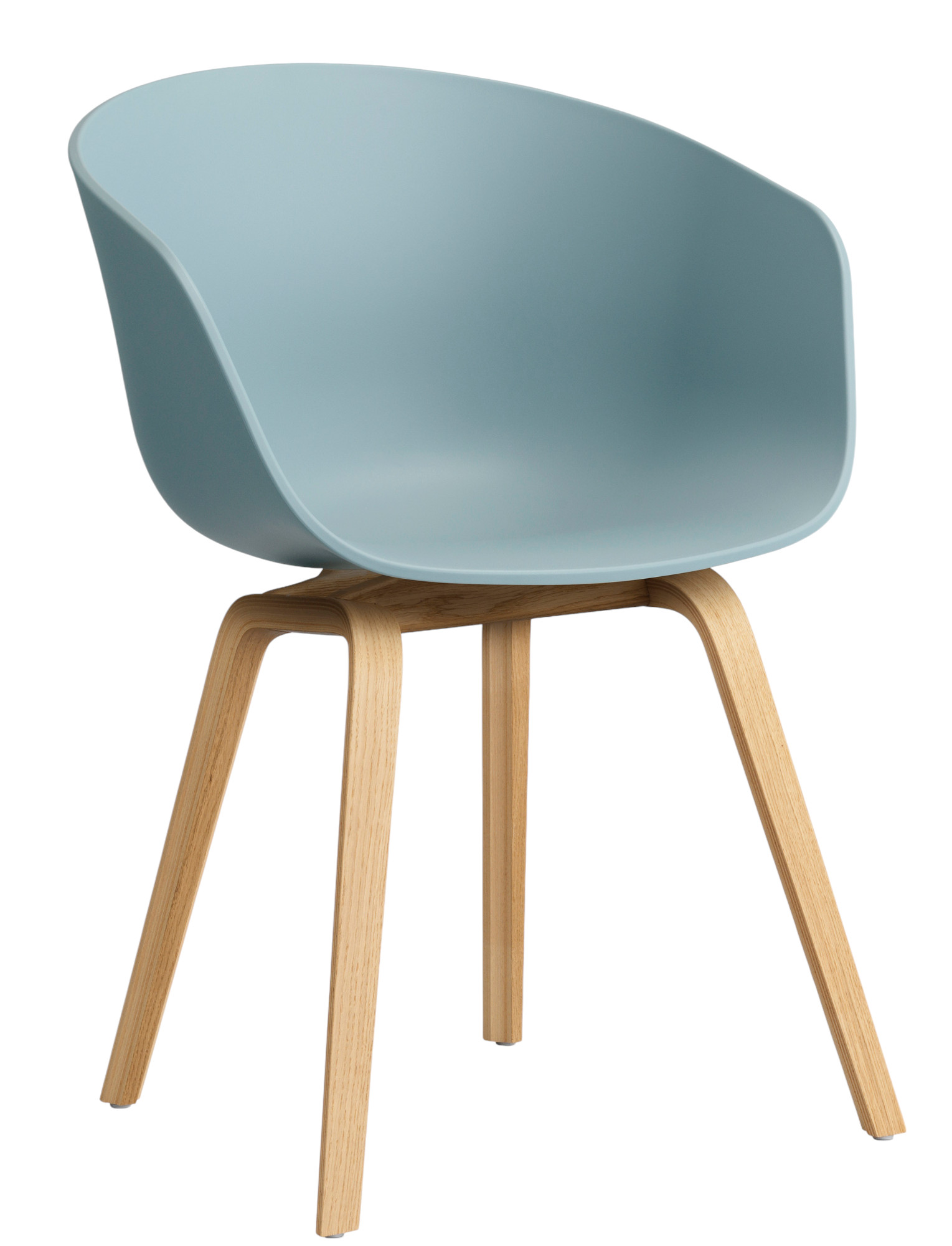 About A Chair AAC22 / AAC 22 Preferred combinations Hay Oak water-based lacquer / Dusty blue 2.0 About A Chair AAC22 Stuhl in Dusty Blue mit Eiche Gestell, moderne Sitzmöbel.