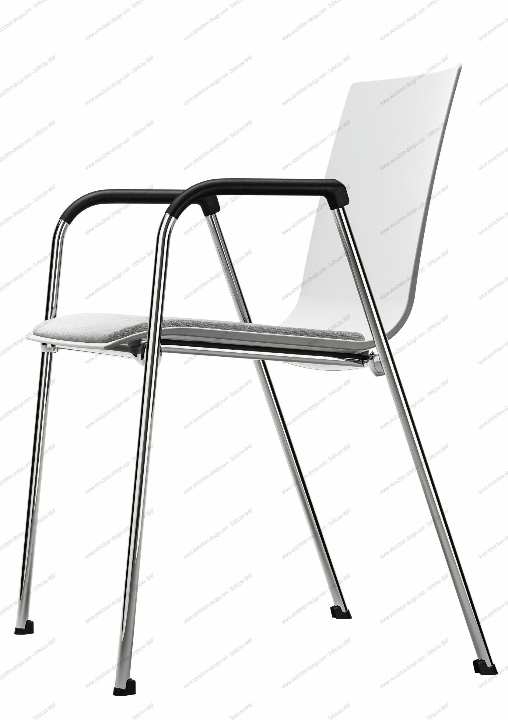 S 260 SPF Chair with armrest and mirror upholstery Thonet 