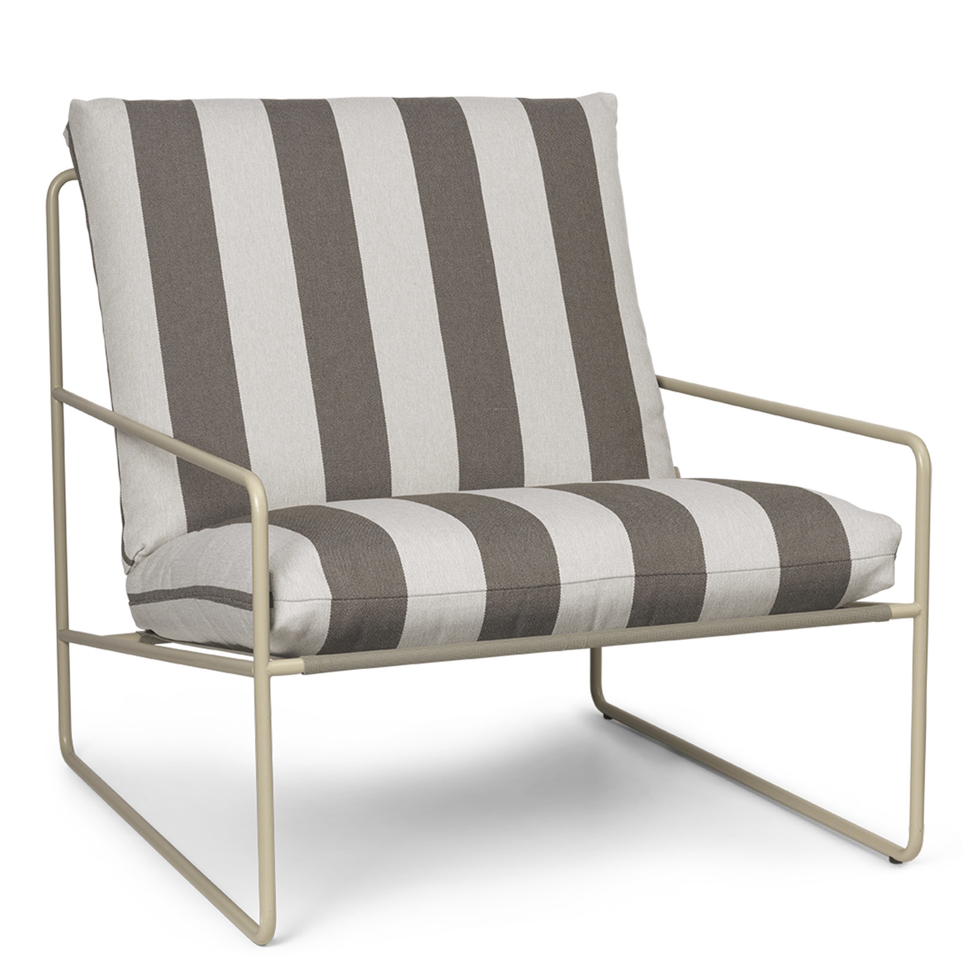 Desert 1 Seater Outdoor Armchair Stripes Frame Cashmere Ferm Living
