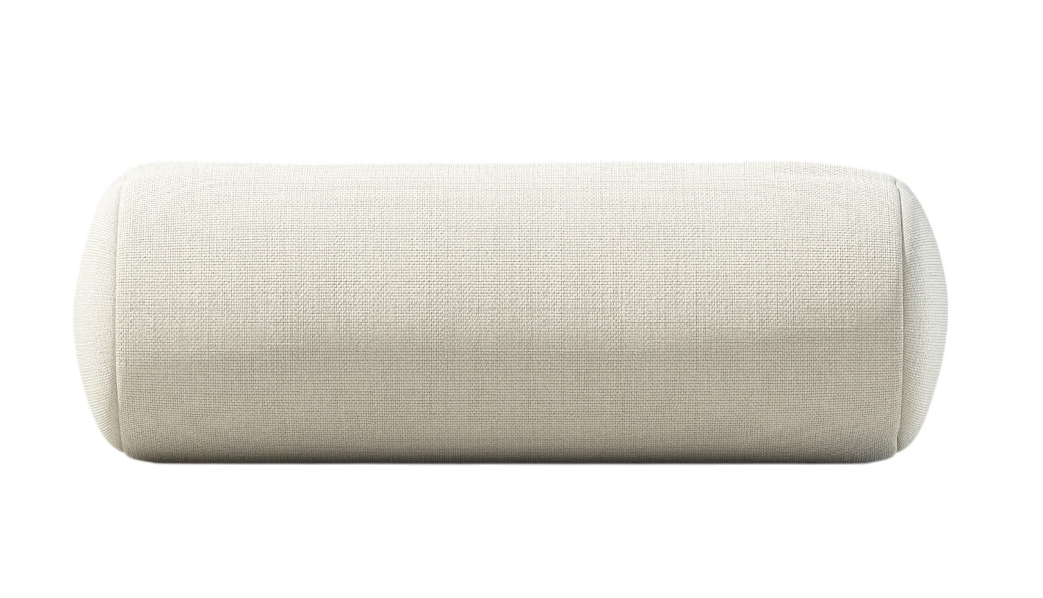 Beige Noodle Pillow von vetsak für den Outdoor-Bereich, modernes, zylindrisches Dekokissen aus robustem Pique-Stoff.