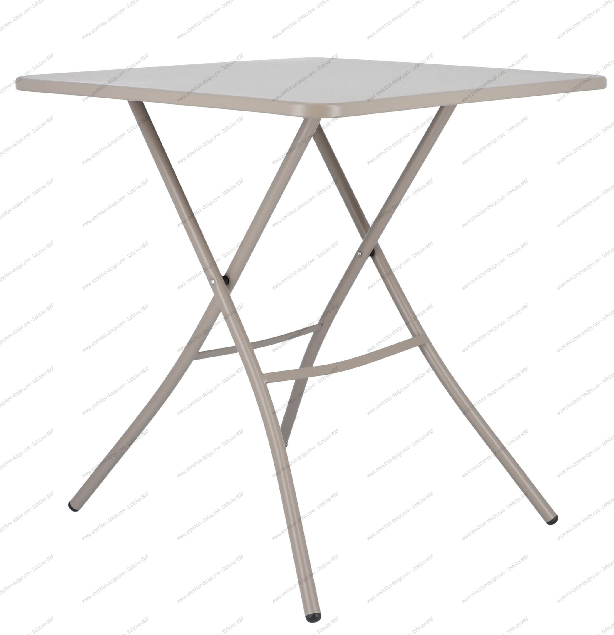 Fiam Sirio Folding Table W 67 x D 67 x H 73 cm Outdoor Jan Kurtz Taupe