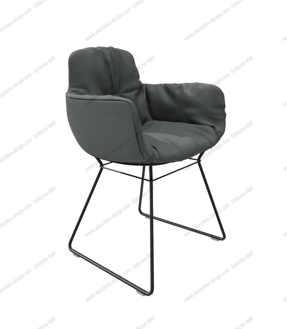 Leya chair high armrest leather Sahara Freifrau Manufaktur PREFERRED COMBINATION