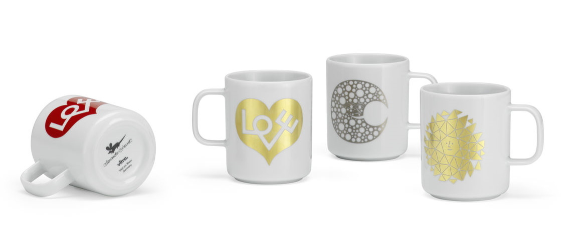 Coffee Mugs NEW Love Heart gold cup Vitra SINGLE PIECES