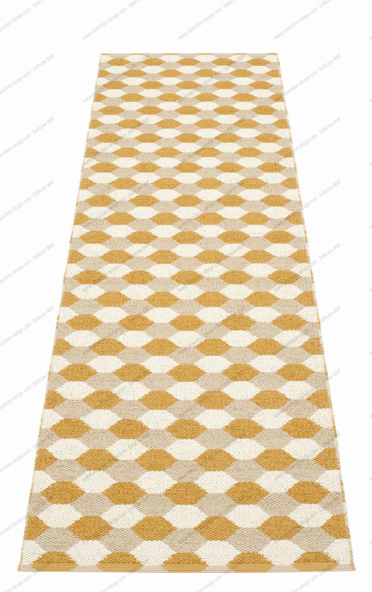 Dana plastic carpet 70x250 ocher Pappelina