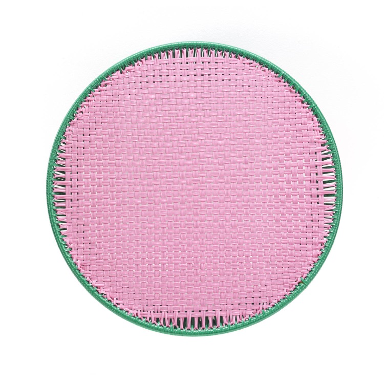 Caribe Low Side Table low outdoor ames Emerald green / bubblegum pink / curry yellow