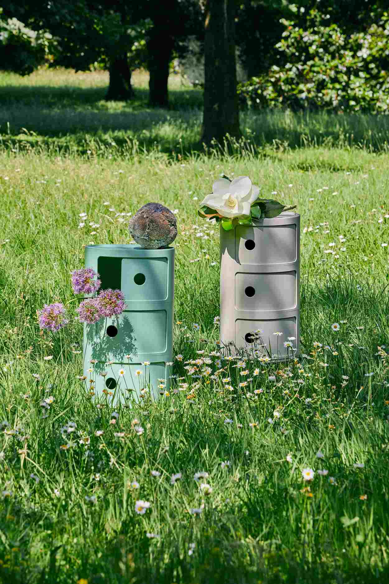 Componibili BIO 5970 3-piece element GREEN Kartell SINGLE PIECES