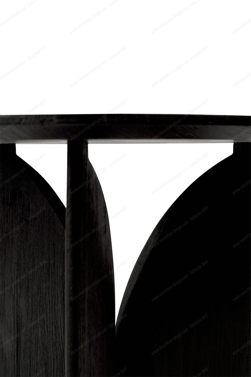 Teak Fin Side Table Black Painted Ethnicraft