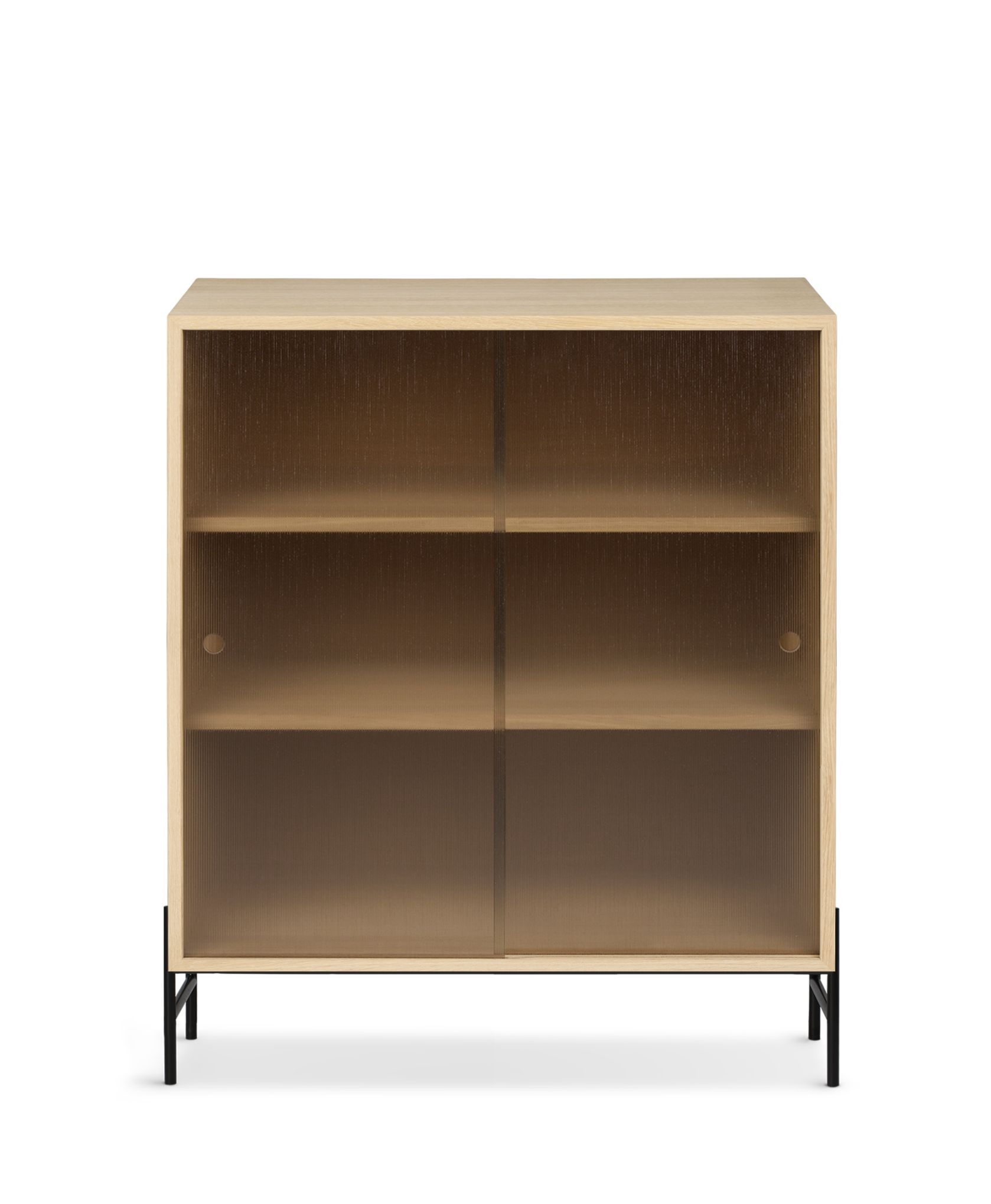Hifive glass cabinet Low W75cm light oak Northern
