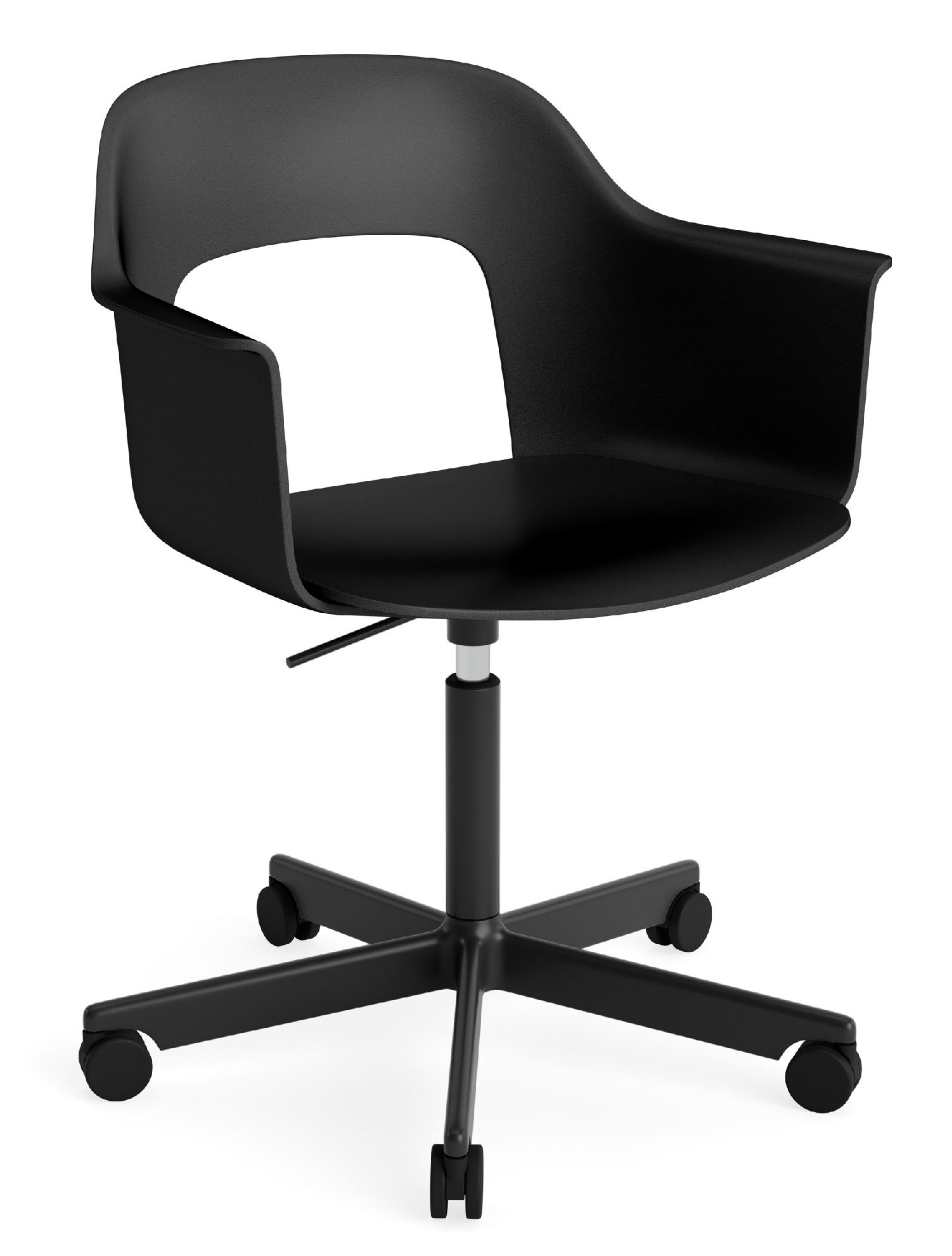 Layout Armchair 241 Armchair 5-star base swivel mechanism with gas spring Hay 