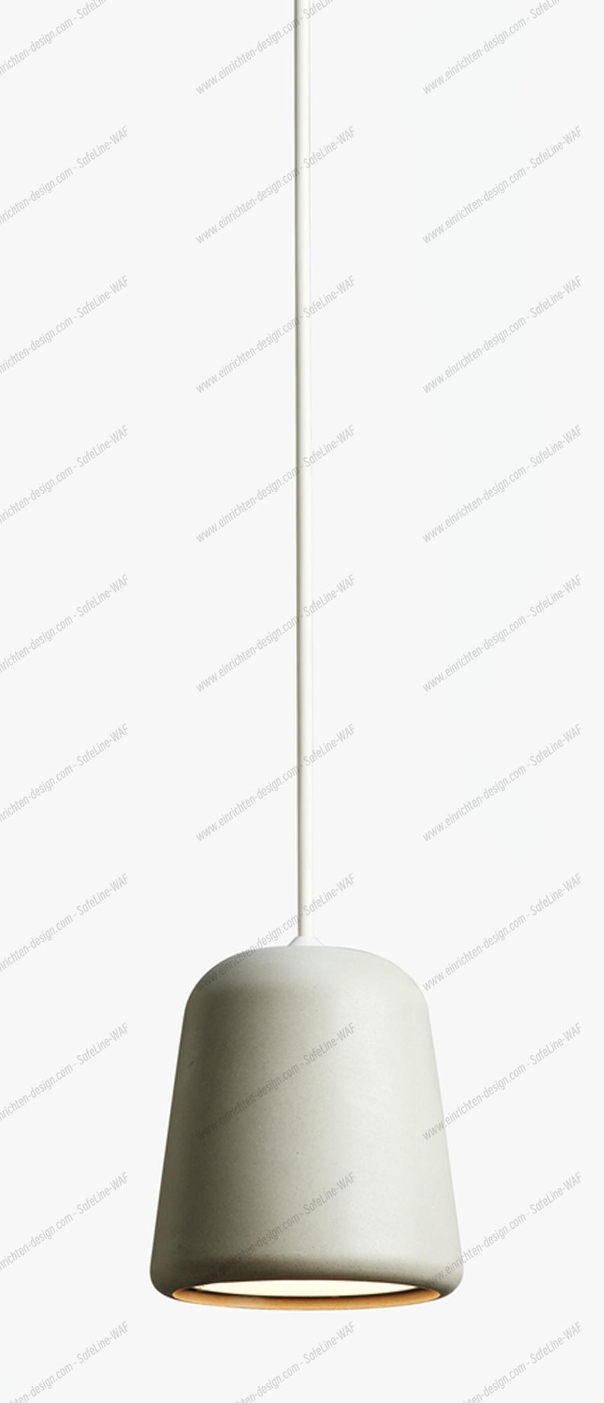 Material Pendant Pendelleuchte Beton New Works-Beton hell grau / weiß