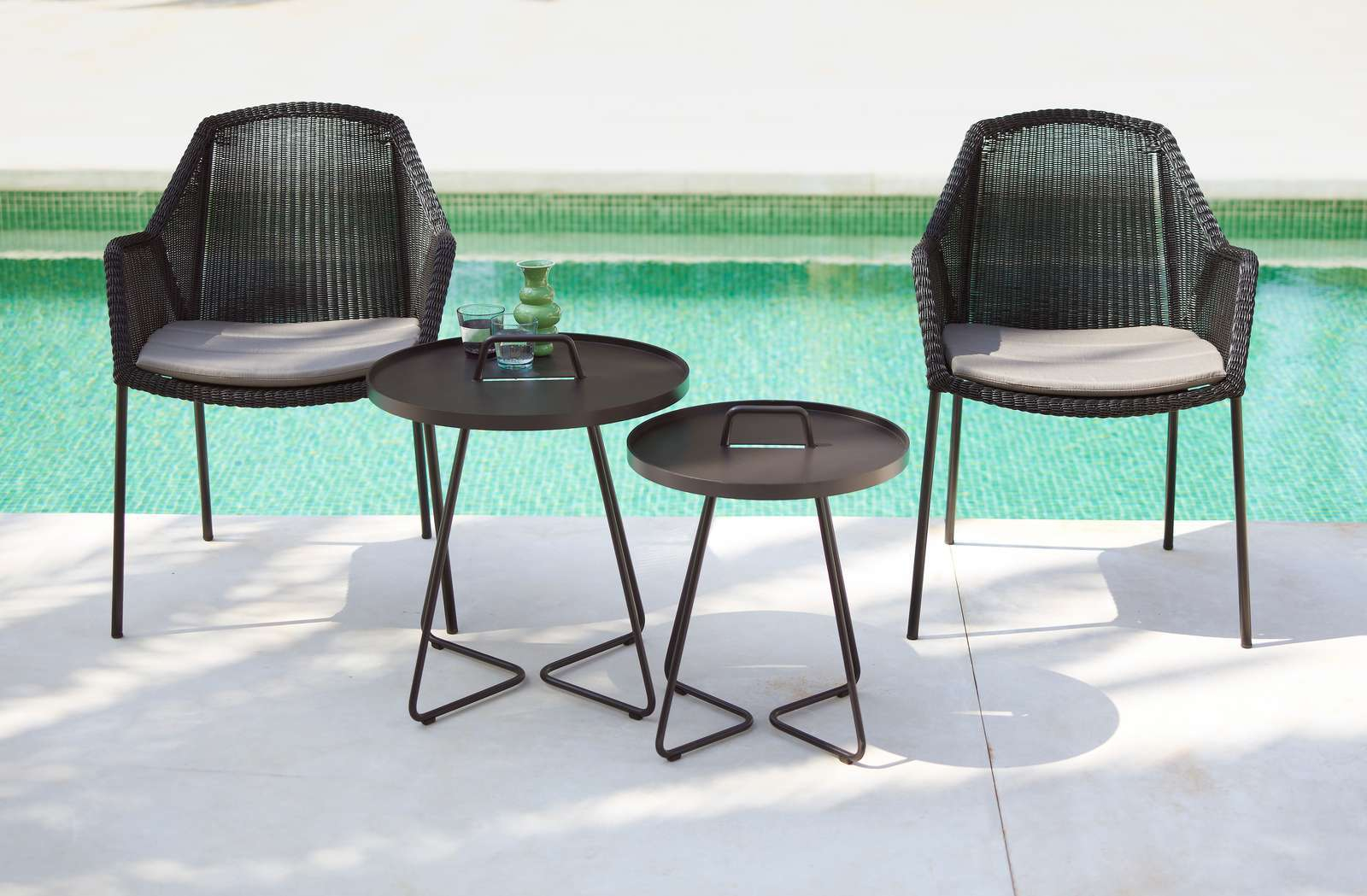 Breeze Outdoor Chair Four Legged Frame WHITE Cane-Line SINGLE PIECES
