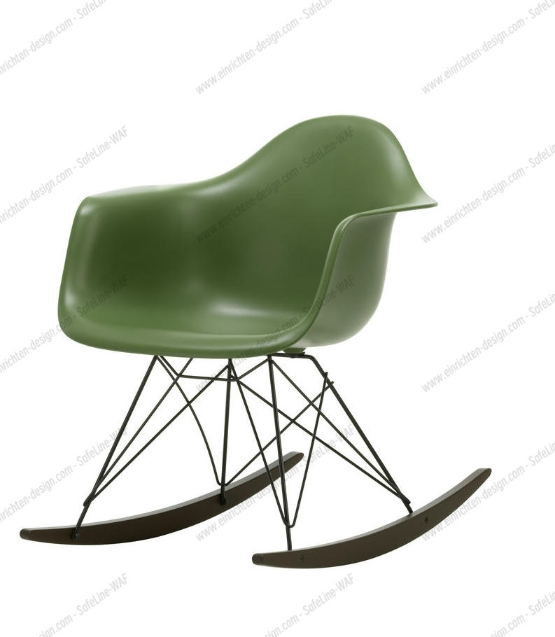 Eames Plastic Arm Chair RAR Rocking Chair Vitra Maple yallowish - Black - White