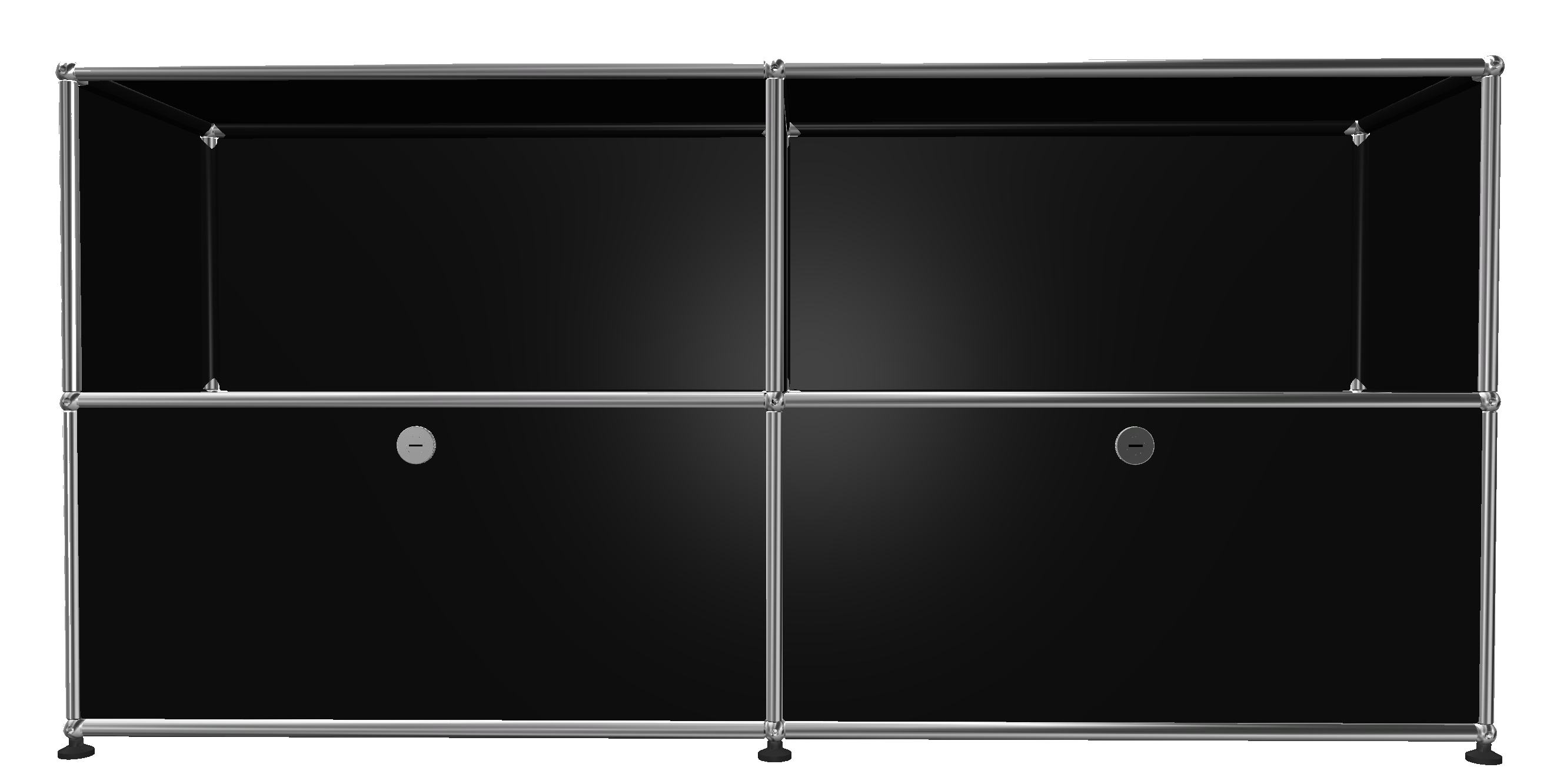 USM Haller Sideboard 2 Drawers / 2 Open Graphite black - FAST DELIVERY