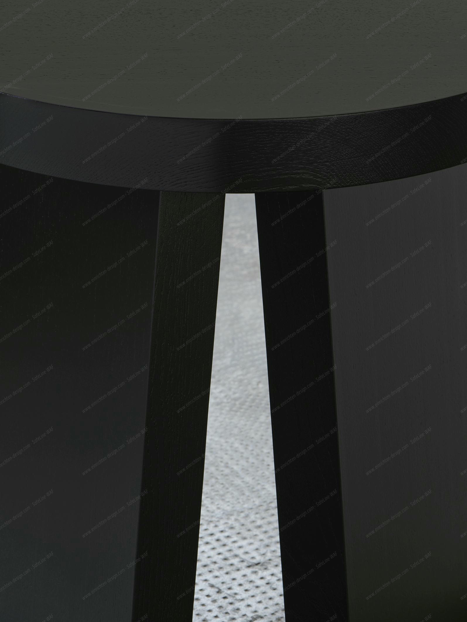 Portao stool Favius Oak stained black