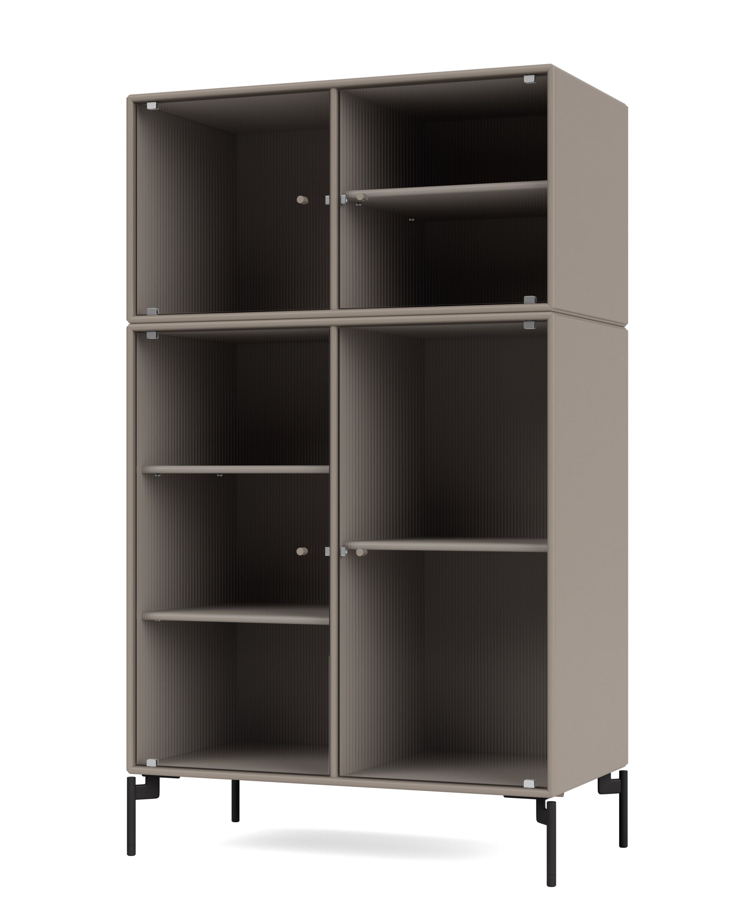Ripple III Display cabinet Truffle - black legs Montana QUICK SHIP