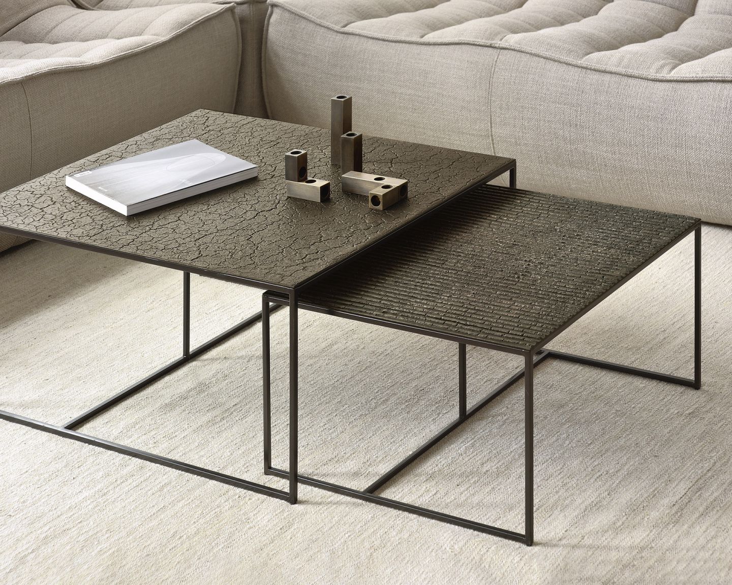 Pentagon Coffee Table Set of 2 Whisky Ethnicraft