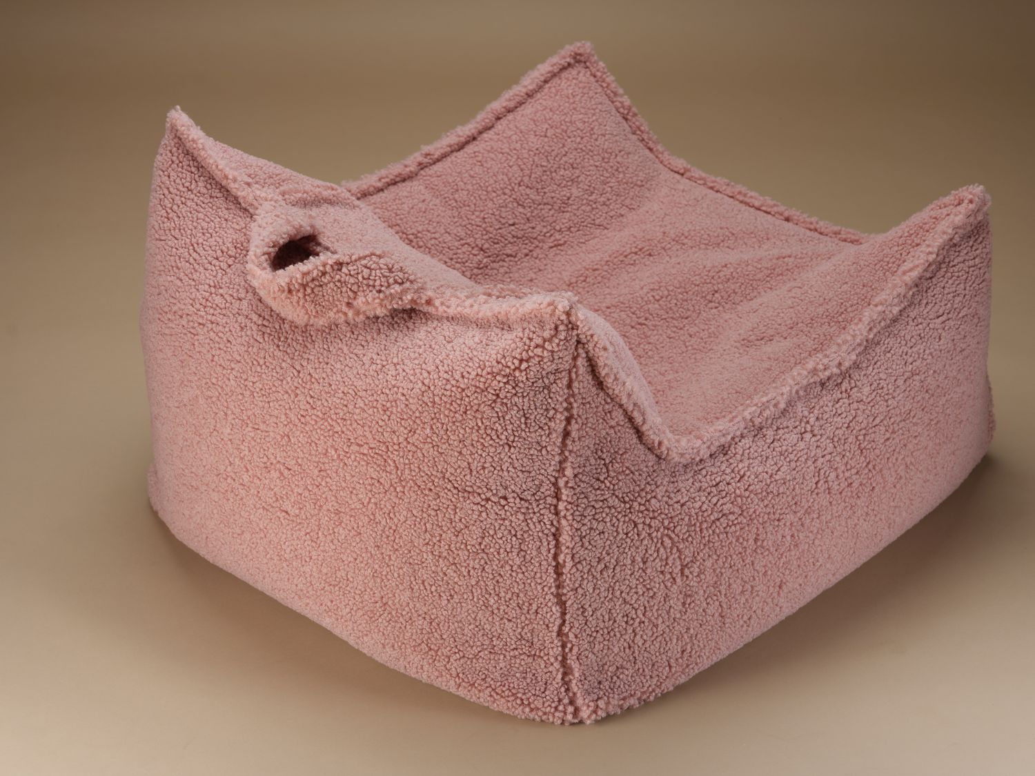 Children's beanbag armchair Teddy fabric Guava Wigiwama