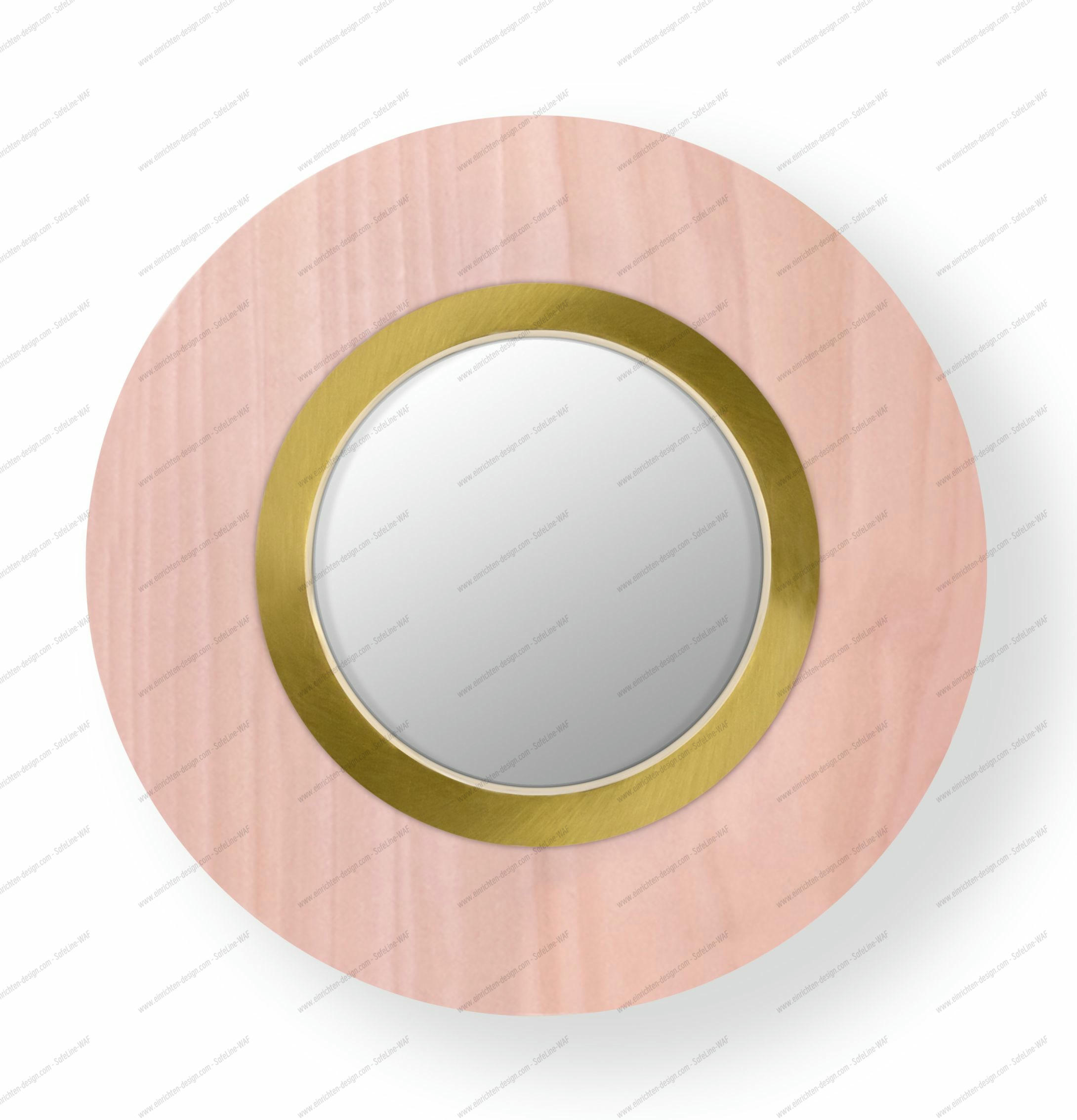 Lens LED Wall Light Round Metal Ring in Gold Pale Rose LZF Lamps