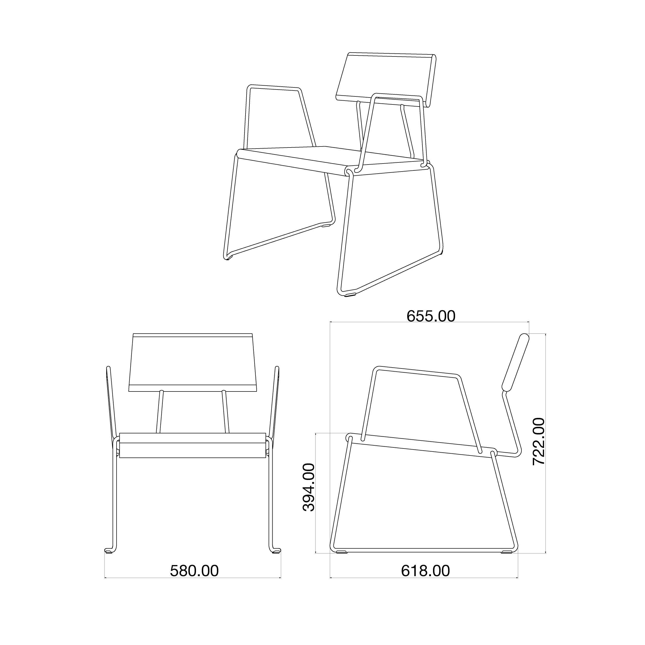 D:008 Lounge Chair with Armrests Fuchs & Habicht