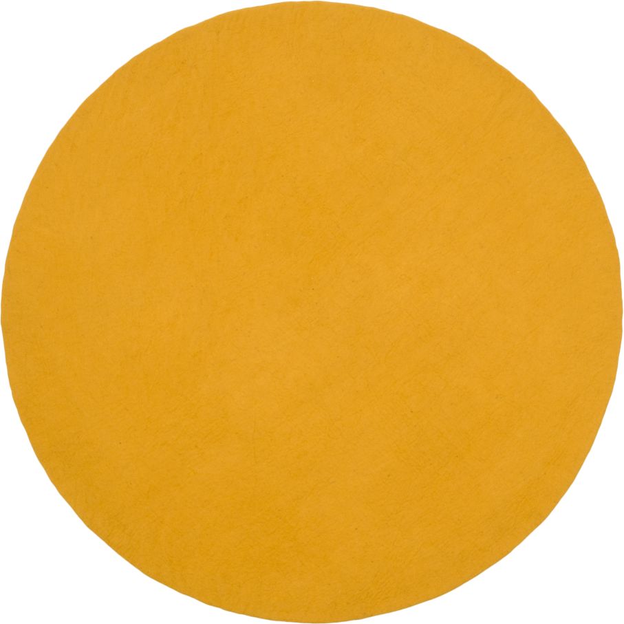 Mono Round Felt Rug Ø 160 cm myfelt Klara (mustard yellow)