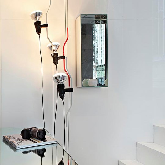 Parentesi Lamp Lamp with switch WHITE Flos SINGLE PIECE
