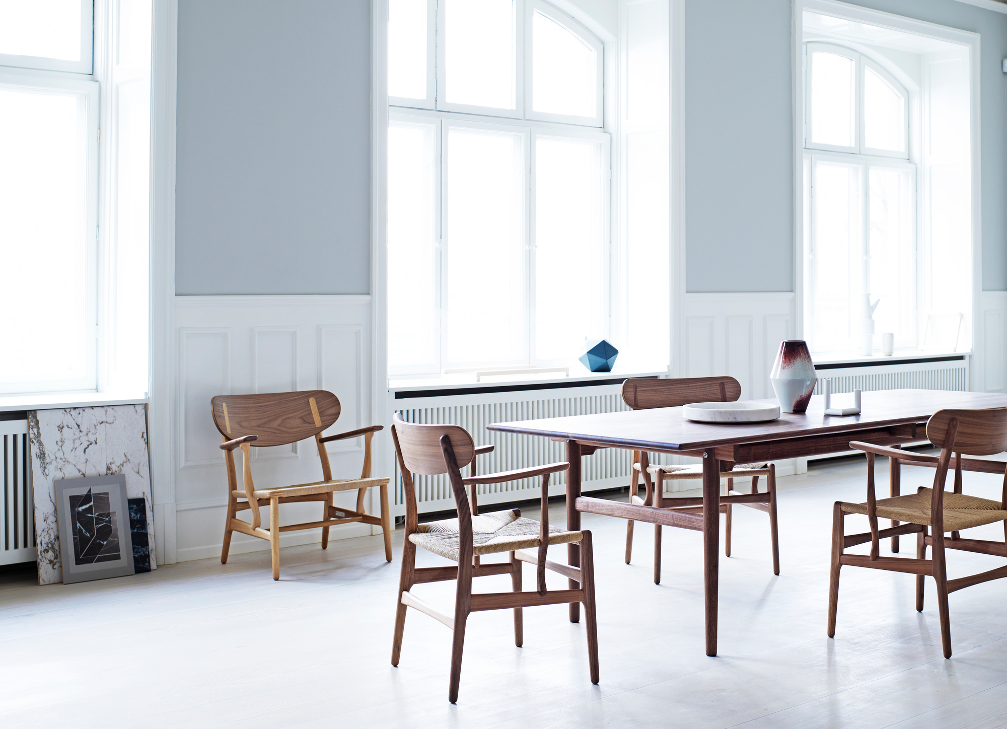 CH26 wooden chair Natural braid/Oak soaped Carl Hansen &amp; Søn