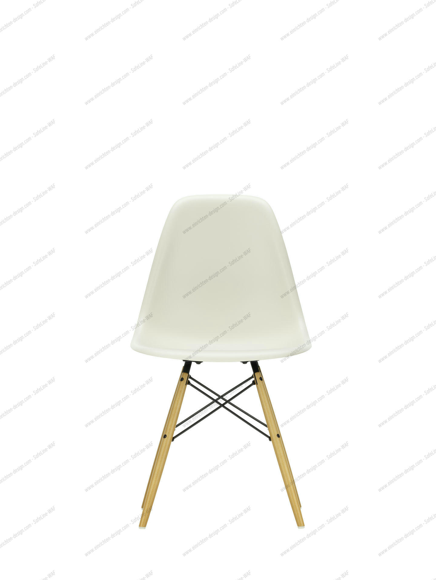 Eames Plastic Side Chair DSW Chair Vitra Maple yellowish-Deep black