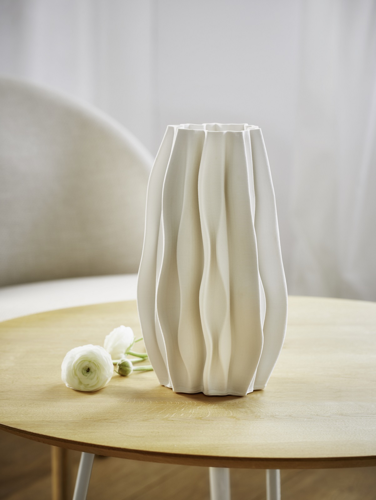 PLISSEE Vase ceramic Philippi 