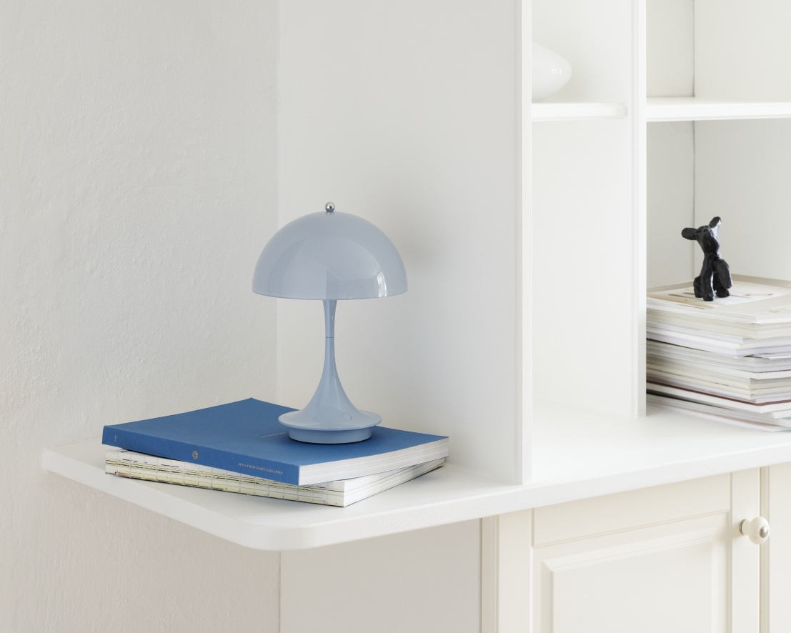 Panthella 160 Portable LED Table lamp Indoor/Outdoor Louis Poulsen Opal Pale blue SINGLE PIECES