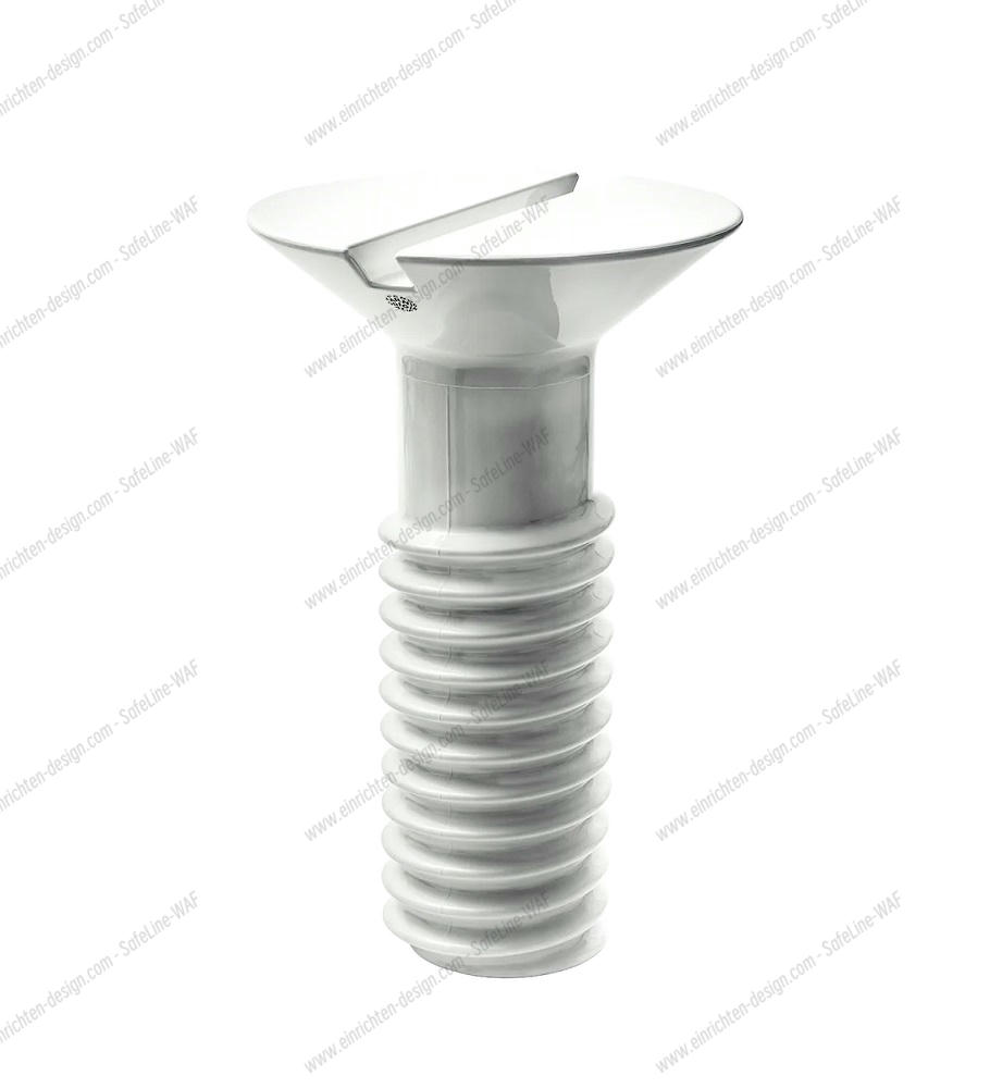Silberner "Screw" Beistelltisch von Eero Aarnio Originals: Moderner Design Tisch in Schraubenform.