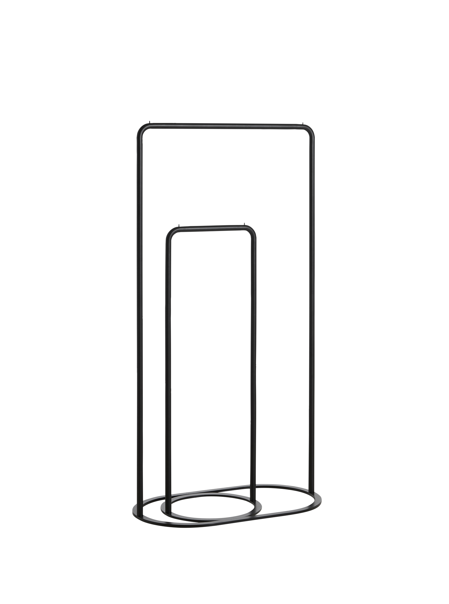 O&O Clothing Rack Black Painted Metal Small Woud