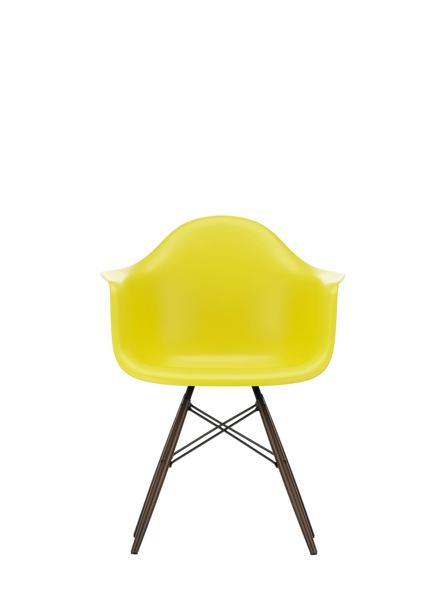Eames Plastic Arm Chair DAW Chair Vitra Maple yellowish - Granite grey