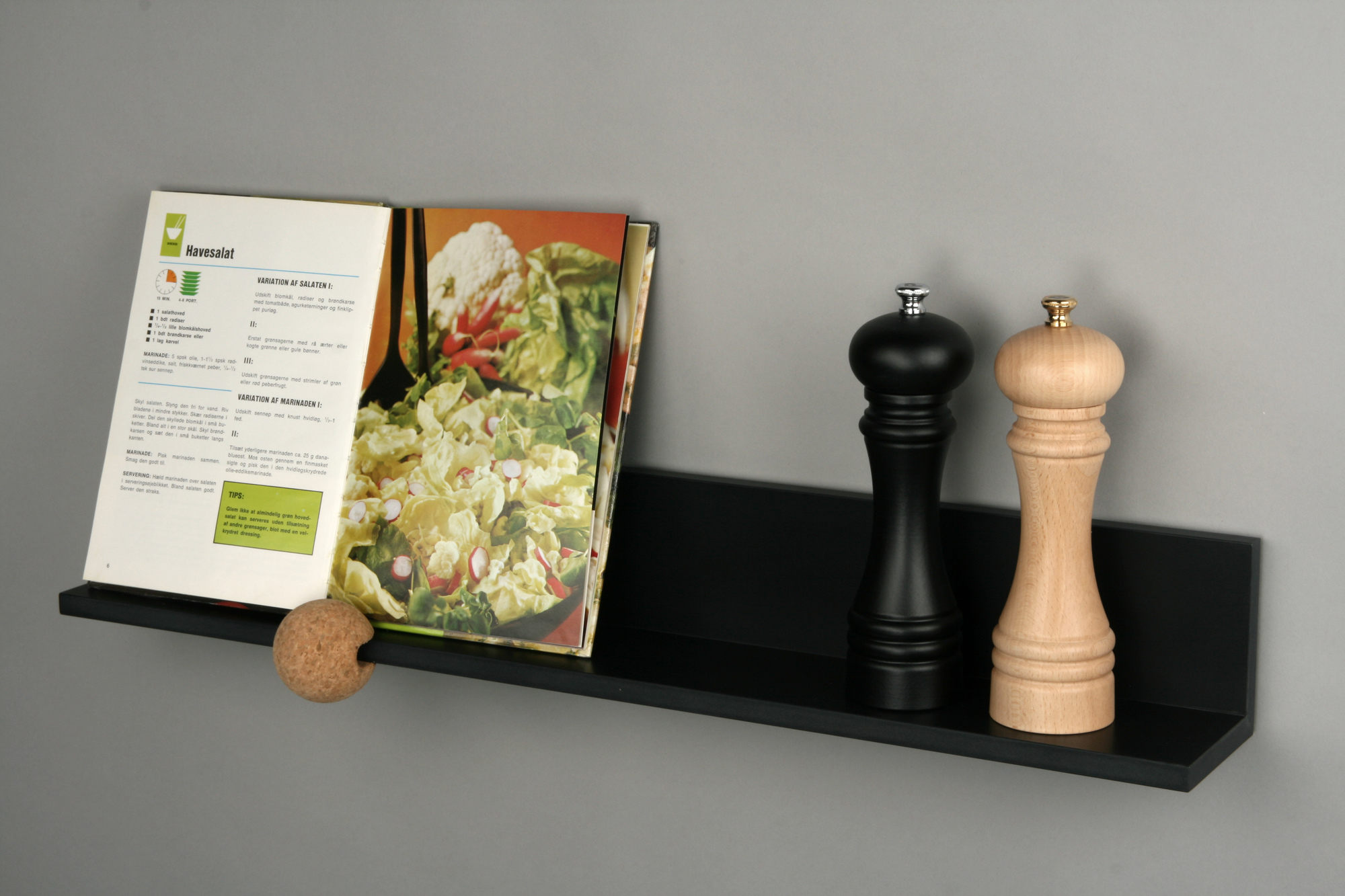 Straight wall board black Loca SINGLE PIECES