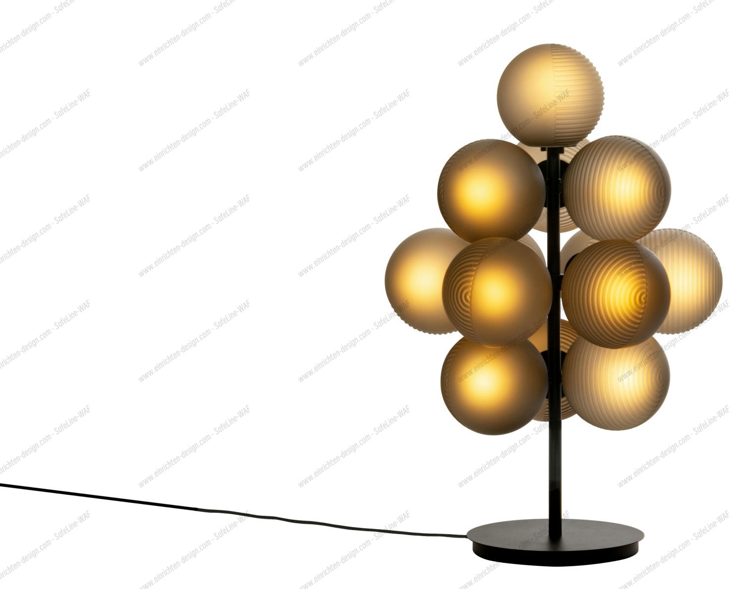 Stellar Grape Small Table lamp Pulpo Smoke grey - Black
