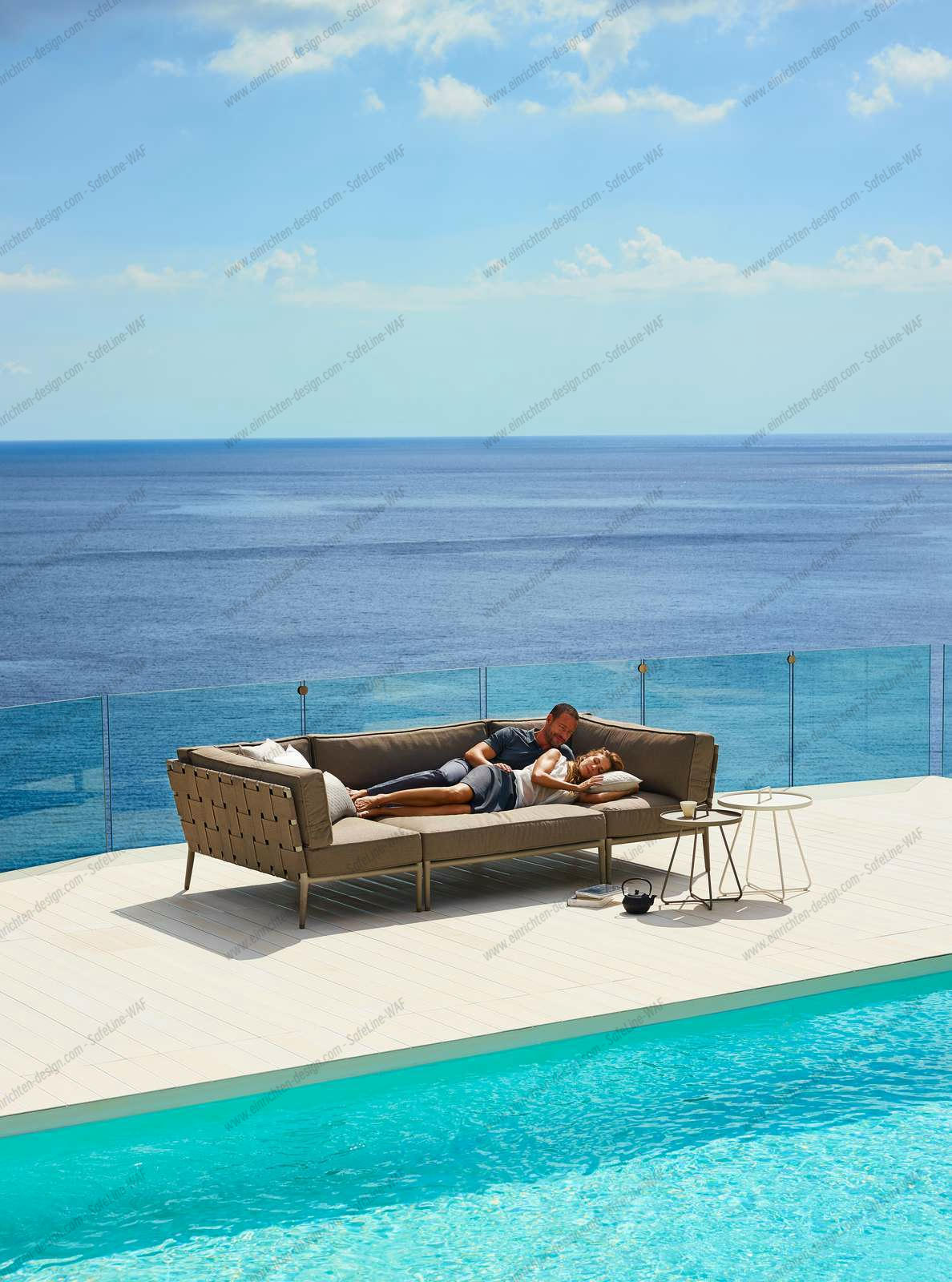 Conic Outdoor 2-seater modular sofa right Cane-Line