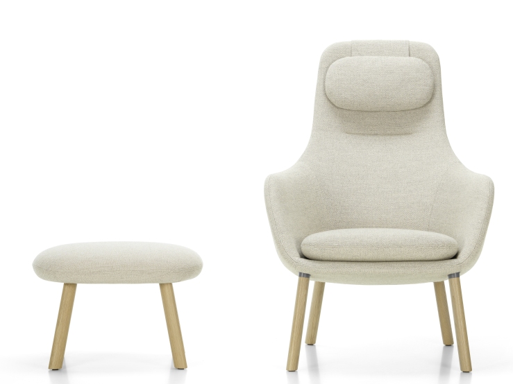 Hal Lounge Chair Armchair + Ottoman Seat Cushion loose Vitra  