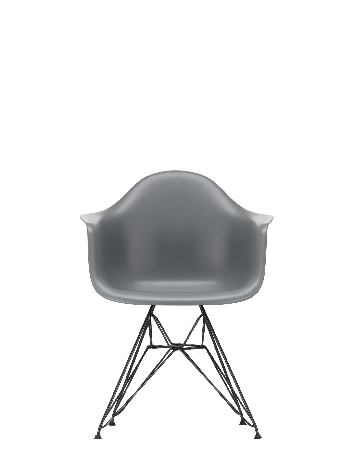Eames Plastic Arm Chair DAR Chair Vitra Chrome - White